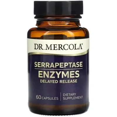 Вітамінно-мінеральний комплекс Dr. Mercola Ферменти серрапептази, Serrapeptase Enzymes, 60 капсул (MCL-21091)
