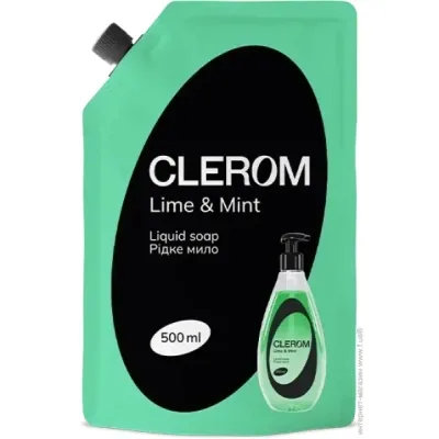 Рідке мило Clerom Lime and mint Дой-пак 500 мл (4820287020234)