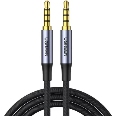 Кабель мультимедійний 3.5mm M to 3.5mm M 2.0m (4pin) AV183 gray Ugreen (20782)