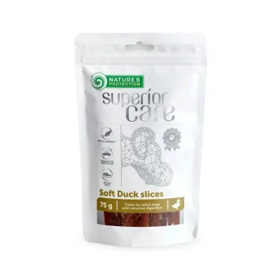 Ласощі для собак Nature's Protection смужки сушеної качки 75 г (SNK46122)