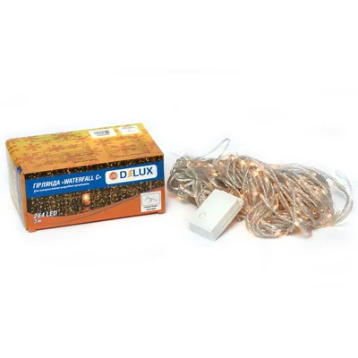 Гірлянда Delux Waterfall С 264LED 3х2 м теплий білий/прозорий IP20 (90018003)
