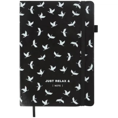 Книга записна Buromax RELAX, А5, 96 аркушів, нелінований, чорний (BM.295001-01)