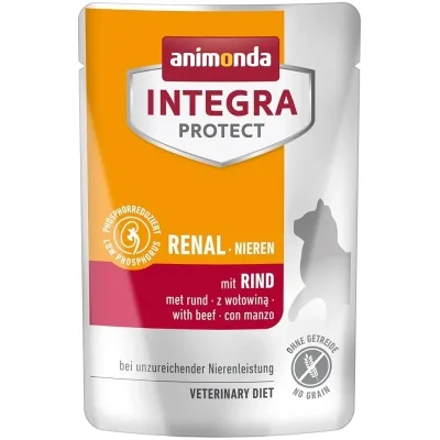 Вологий корм для кішок Animonda Integra Protect Renal pouches with beef при хворобах нирок (4017721866330)