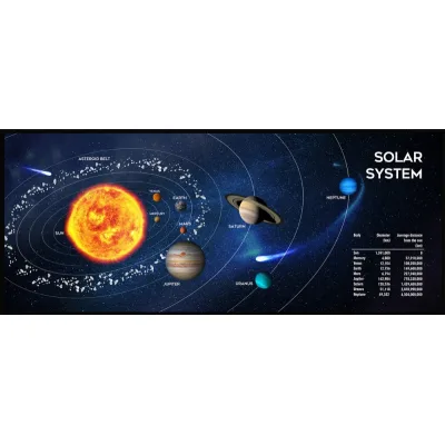 Килимок для мишки Gembird MP-SOLARSYSTEM-XL-01 Black (MP-SOLARSYSTEM-XL-01)