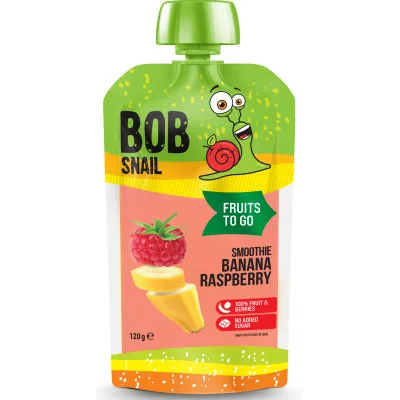 Дитяче пюре Bob Snail Равлик Боб Смузі Банан-Малина 120 г (4820219346364)