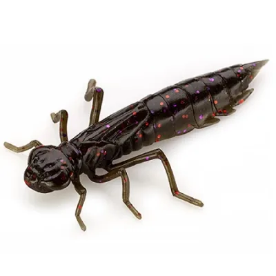 Силікон рибальський FishUP Dragonfly 1.2" 050 - Green Pumpkin Brown/Red&Purple (10шт/уп) (1864.04.84)