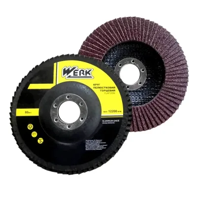 Круг зачистний Werk пелюстковий конічний - 125х22,2 P60, Т29 (36135)