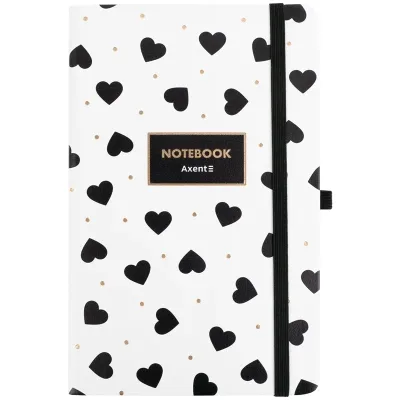 Книга записна Axent Partner Black&White, 125 х195 мм 96 аркушів клітинка (8621-10-A)