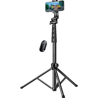Штатив Ugreen LP680 Selfie Stick Tripod with Bluetooth Remote Black (15609)