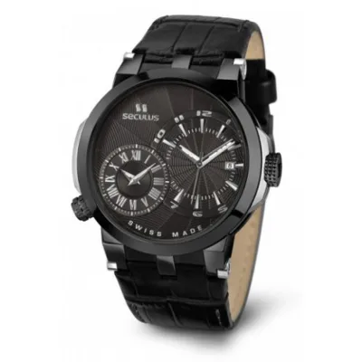 Наручний годинник Seculus 4511.5.775.751 black, ipb, black leather