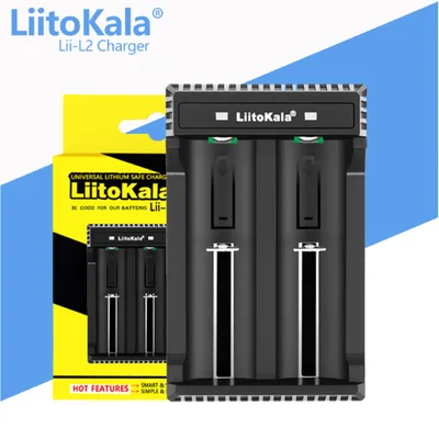 Зарядний пристрій для акумуляторів Liitokala 2 Slots, LED, Li-ion, 10430/10440/14500/16340/17670/18500/18650/26650/25500/26700 (Lii-L2)