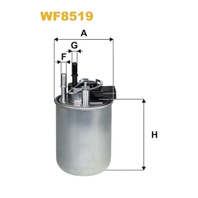 Фільтр паливний Wixfiltron WF8519