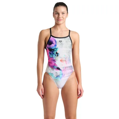 Купальник Arena Airbrush Swimsuit Challenge Ba 007912-510 білий, чорний, мультикольор 42 (3468337391494)