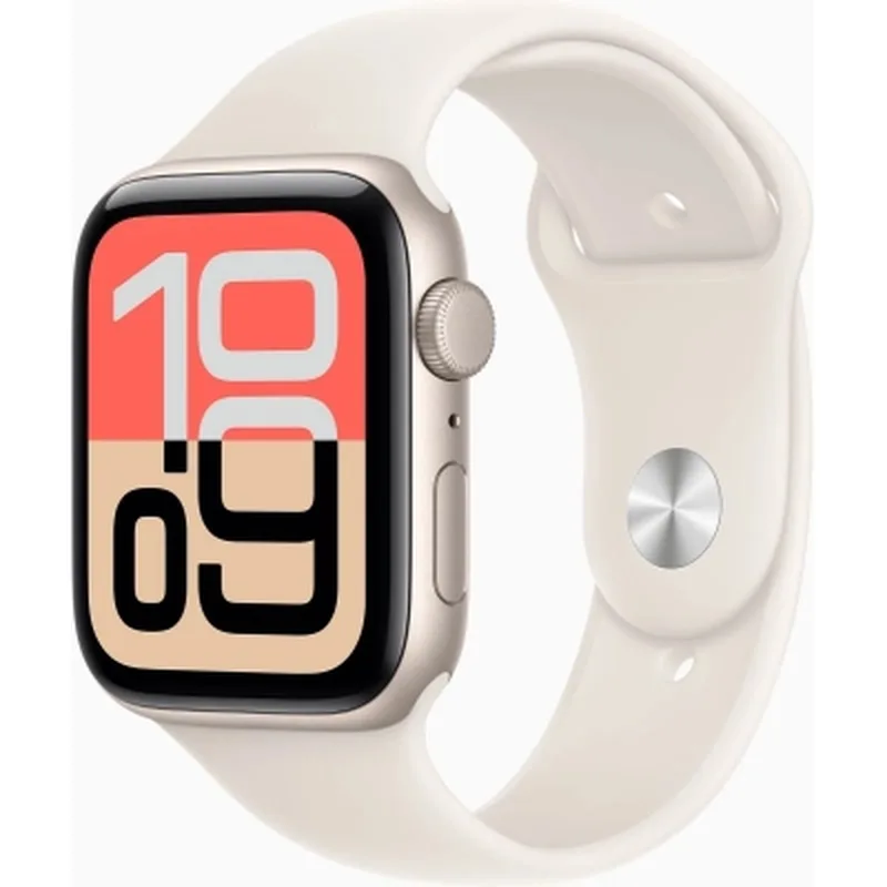 Смарт-годинник Apple Watch SE 3 GPS 44mm Starlight Aluminium Case with Starlight Sport Band - M/L (MEHJ4RK/A)