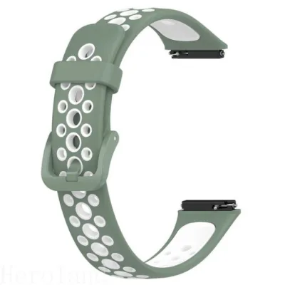 Ремінець до фітнес браслета BeCover Vents Style для Huawei Band 7/Honor Band 7 Green-White (709443)