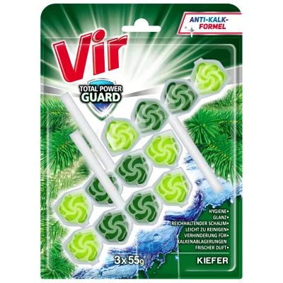 Туалетний блок Vir Total Power Guard Хвоя 3x55 г (3801003002186)