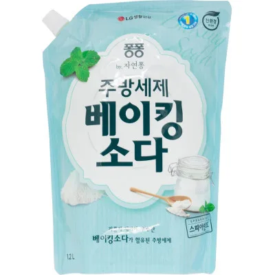 Засіб для ручного миття посуду LG Natural Pong Baking Soda запаска 1.2 л (8801051232394)