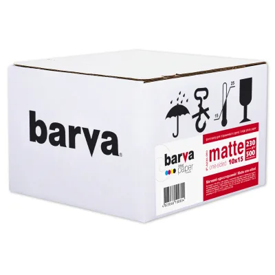 Фотопапір Barva 10x15, 230 g/m2, Original, Matte, 500c (IP-A230-083)
