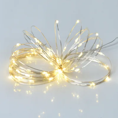 Гірлянда YES! Fun Нитка на мідному дроті 60 LED Тепло-біла 6 м Статична На батарейках (975030)