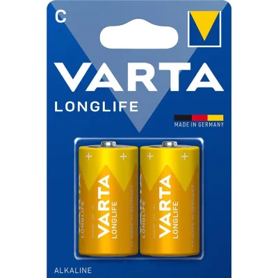 Батарейка Varta C (LR14) Longlife лужна * 2 (04114101422)