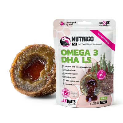 Ласощі для собак LK Baits Pet Nutrigo Omega-3 Algae Mini для дрібних порід з олією водоростей (Ø 15 мм) 75 г (7777025)
