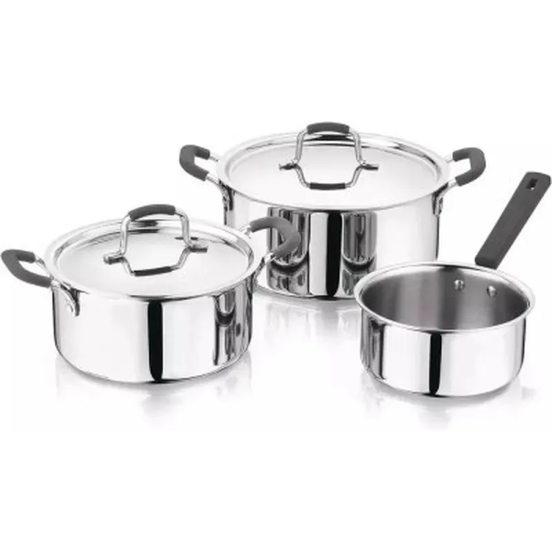 Набір посуду MasterPro Foodies collection 2 каструлі та ківш 16/20/24 см (BGEU-5539)