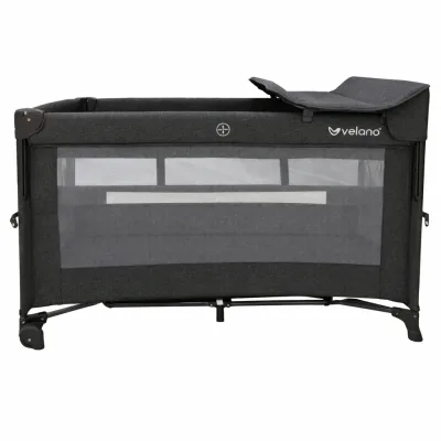 Дитячий манеж Velano з другим ярусом та пеленатором Tino, dark grey (46160)