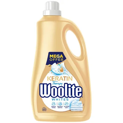 Гель для прання Woolite Для світлих та білих тканин З кератином 3.6 л (5900627090550)