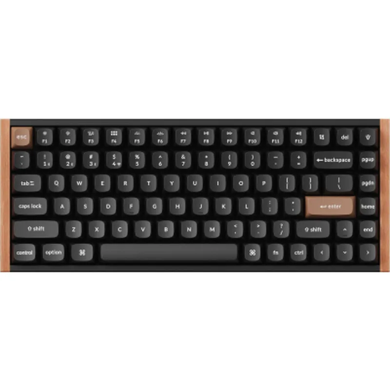 Клавіатура Keychron K2HE Gateron Double-Rail Magnetic Nebula Hot-swap QMK Wireless/Bluetooth/USB-А UA Wood/Black (K2H-F1-UA)