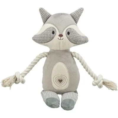 Іграшка для собак Trixie Єнот з пищалкою сірий 33 см (4011905361550)
