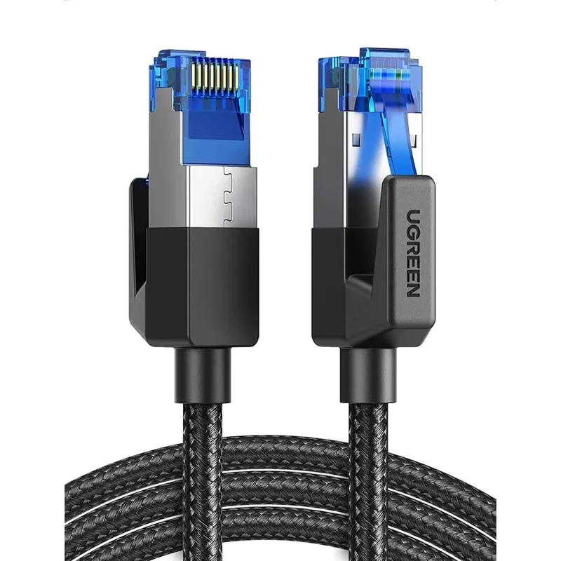 Патч-корд 15м, F/FTP cat 7 RJ-45 black Ugreen (U_11274)