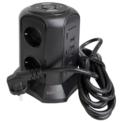 Мережевий фільтр живлення Patron SP-1663-USBTW (EXT-PN-SP-1663-USBTW)