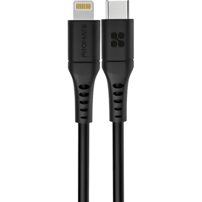 Дата кабель USB-C to Lightning 1.2m Promate (powerlink-120.black)