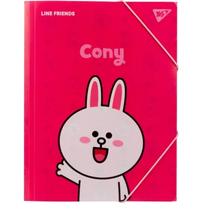 Папка на резинках Yes A4 Line Friends Cony (492097)