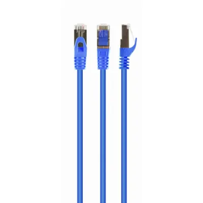 Патч-корд 10м S/FTP Cat 6A CU LSZH blue Cablexpert (PP6A-LSZHCU-B-10M)