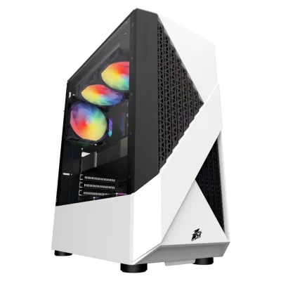 Корпус для ПК 1stPlayer F3-A-4F1-WH&PS-600FK