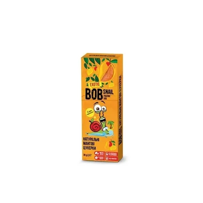 Цукерка Bob Snail Равлик Боб натуральні Мангові 30 г (4820219340591) (упаковка 2 шт)