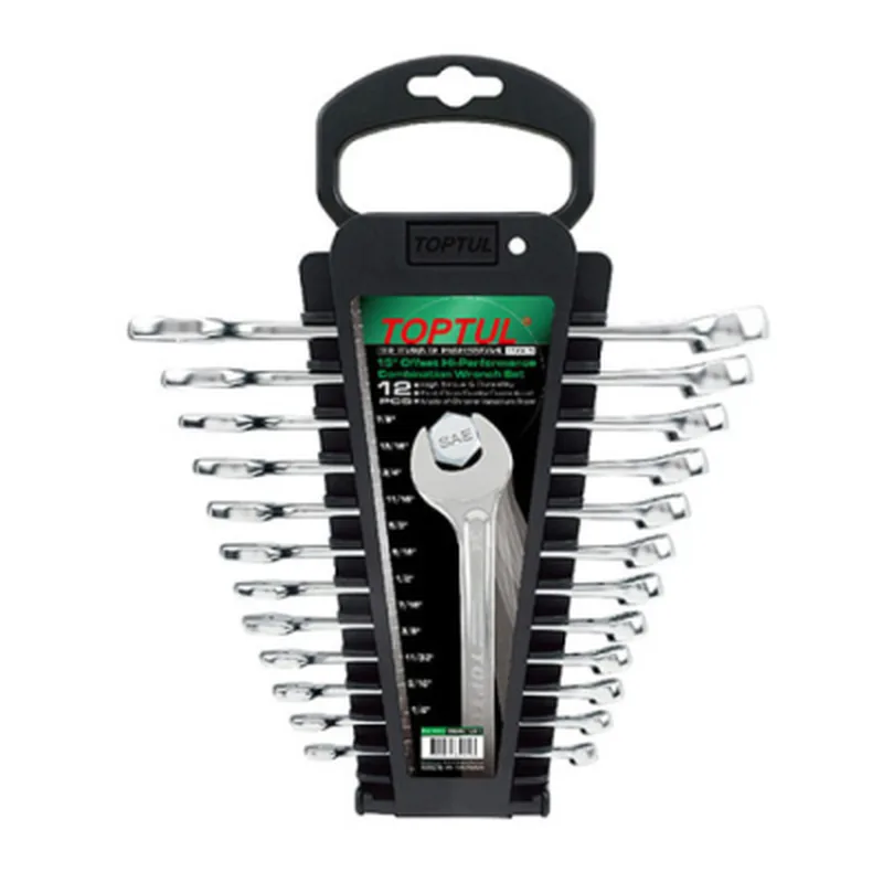 Ключ Toptul дюймовий комбінований 12 шт. 1/4"-7/8" на холдері (GBAC1201)