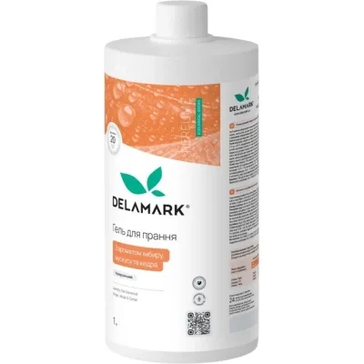 Гель для прання DeLaMark Універсальний З ароматом імбиру, мускусу та кедра 1 л (4820152333988)