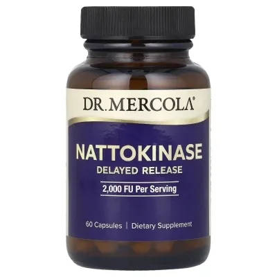 Вітамін Dr. Mercola Наттокіназа, 2000 FU, Nattokinase, 60 капсул (MCL-21414)