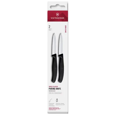 Набір ножів для чищення овочів Victorinox Swiss Classic 2 ножа 8см чорн 6.7603.2