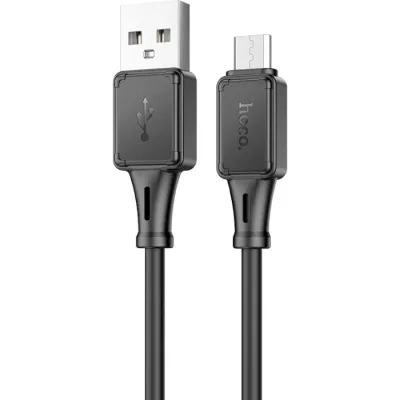 Дата кабель USB 2.0 AM to Micro 5P 1.0m Assistant silicone X101 black HOCO (6942007604055)
