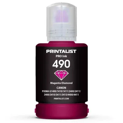 Чорнило Printalist Canon GI-490 для G1400/G2400/G3400 140г Magenta (PL490M)
