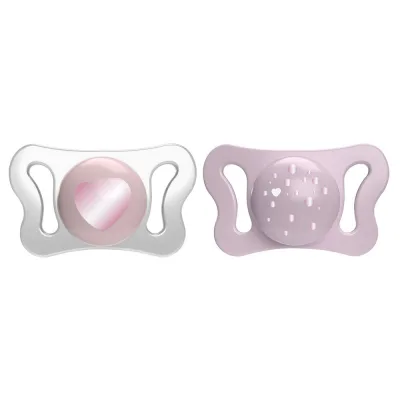Пустушка Chicco Physioforma Micro силіконова від 0 до 2 місяців Для дівчаток 2 шт (75126.11)