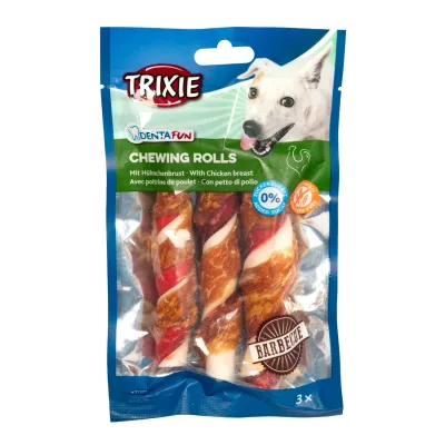 Ласощі для собак Trixie DENTAfun Паличка для чищення зубів з куркою 3 шт 105 г (4011905313771)