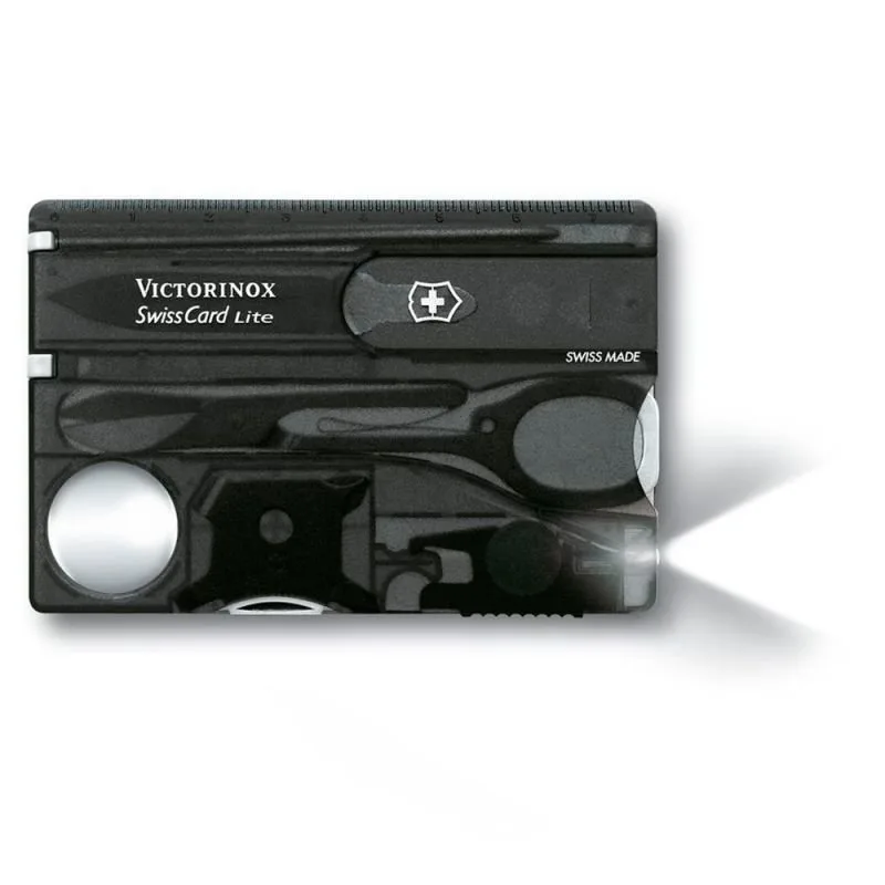 Мультитул Victorinox SwissCard Lite Transparent Black Blister (0.7333.T3B1)