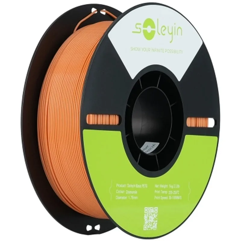Пластик для 3D-принтера Creality Soleyin PETG 1.75мм, 1кг, yellow chamomile (3301030158)