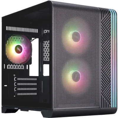 Корпус для ПК 1stPlayer VT5-BK-3F7 Black (VT5-BK-3F7)