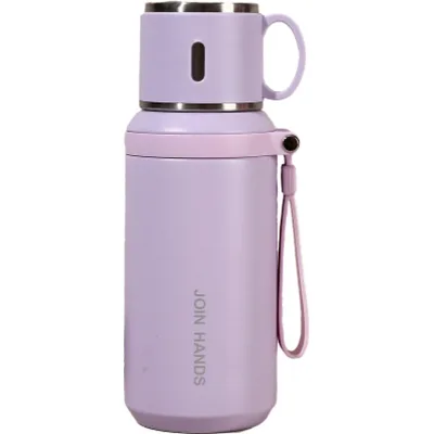 Термос Merlion з чашкою 0,6 л, фіолетовий (TermTea-600/Purple)