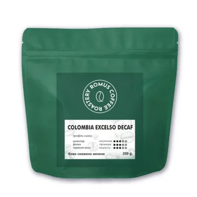 Кава Romus Roastery Colombia Excelso Decaf мелена без кофеїну 250 г (883987)